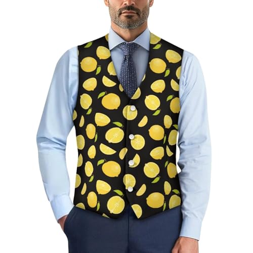 Men's Suit Vest Business Dress Waistcoat Slim Fit Vests V Neck Casual Waistcoat for Men for Suit or Tuxedo