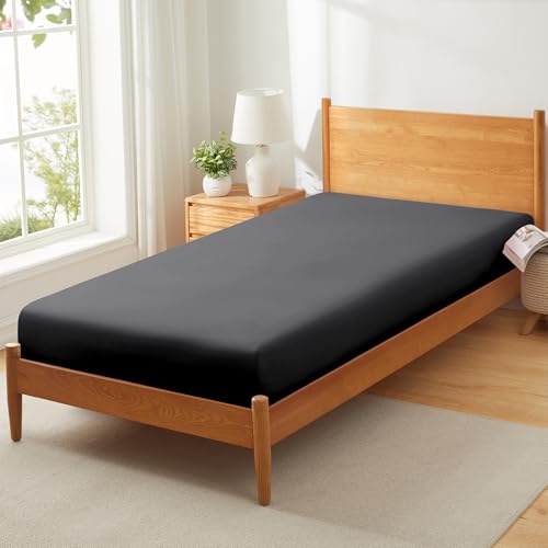 Vonty 1Pcs Grey Cot Sheets 31 x 75 - 1800 Thread Count Cot Microfiber Fitted Sheets Only Breathable & Soft Camper Bunk Fitted Bed Sheet Fit for Narrow Twin RV Bunk Guest Bed Matress