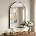 BEAUTYPEAK Bogen Wandspiegel mit Schwarz, 76x51 cm Bruchsichere Aluminiumlegierung Rahmen Badspiegel, Kann an die Wand Gelehnt oder Aufgehängt Werden, Standspiegel für Schlafzimmer, Bad und Toiletten