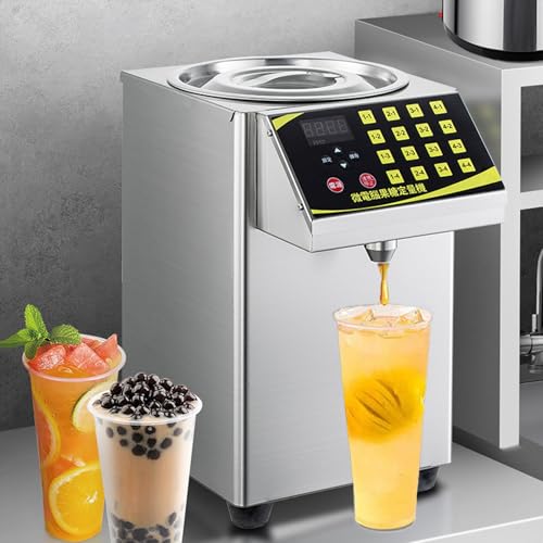 LYDZUSDP Fructose Quantitative Machine,Stainless Steel Automatic Syrup Dispenser,Self-Locking Spout,for Restaurants Snack Bar Coffee Shop,Bakery