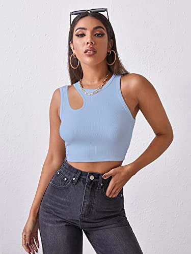Image of Shasmi Women's Striped Slim Fit Crop, Ribbed, Stylish Tank Top, Soft and Comfy Fabric has Some Stretch