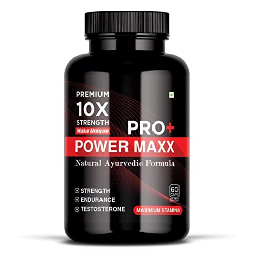 Make Unique Pro+ Power Maxx Natural Ayurvedic Helps to Improve Strength Stamina Endurance | 60 Capsule