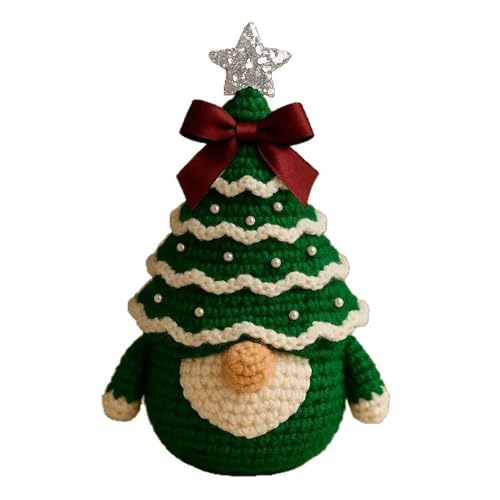 Kit de inicio navideño de animales suaves hechos a mano verde juego de manualidades principiantes