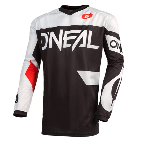 O'NEAL | Motorradtrikot | Enduro Motocross | Atmungsaktiver Stoff, Passform für maximale Bewegungsfreiheit | Jersey Element Erwachsene (DE/NL/SE/PL, Alpha, XL, Regular, Regular, Schwarz Weiß)