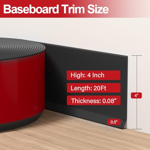 Frantie Flexible Vinyl Baseboard Trim, 4 Inch Peel and Stick Molding Trim by Frantie - Used condition - Image 2