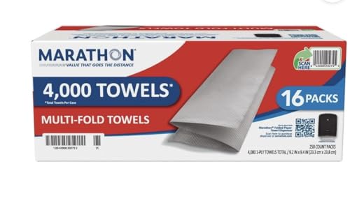 LAURALS Marathon Multifold Paper Towels - 4 000 Count (2 Pack)