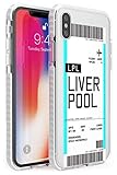 liverpool tickets 2019 FITMENT : For iPhone XS MAX Case Warehouse Personalisierte Bordkarte Ticket: Liverpool Impact Hülle kompatibel mit iPhone XS Max TPU Schutz Light Phone Tasche mit Individuelle Traveler