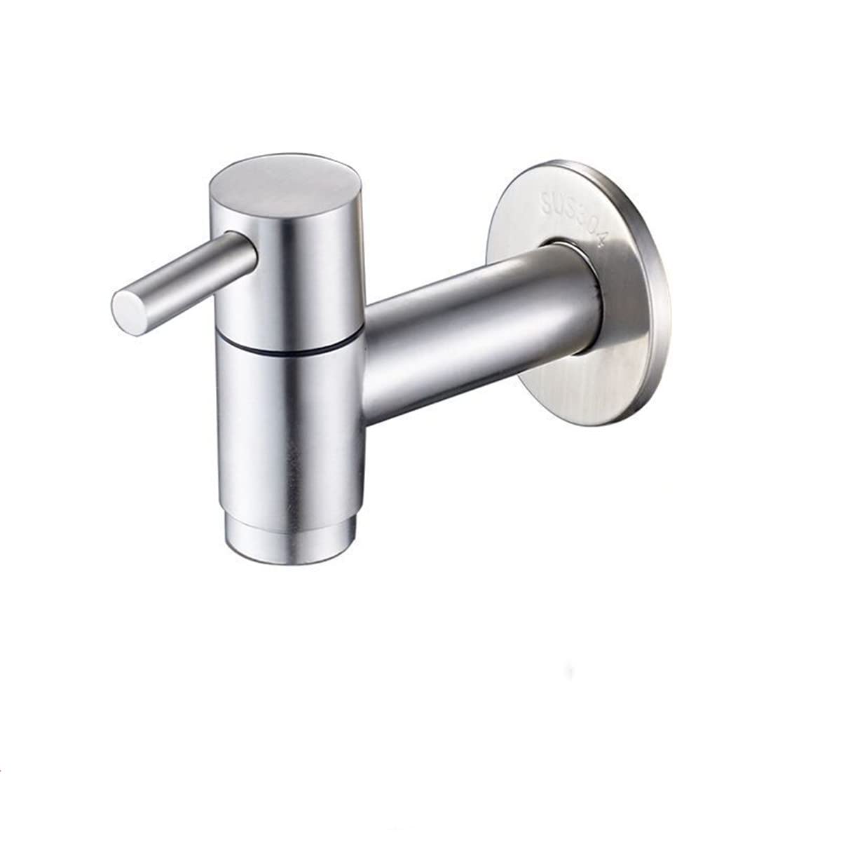 Wall Mounted Stainless Steel Bathroom Sink Faucet, Mop Pond Cold Water Tap, Garden Laundry Utility Faucets, G1/2'' Thread