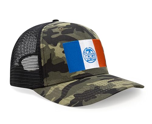 Image of International Tie City Hat for Men and Women, Adjustable Snapback Trucker Baseball Cap with Embroidered Patch