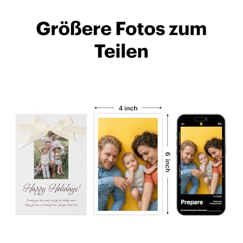 KODAK Dock Plus Foto-Drucker 4PASS für Smartphones, Sofortdrucker mit 10×15 cm Fotos, Fotodrucker mit 40 Blatt Bundle