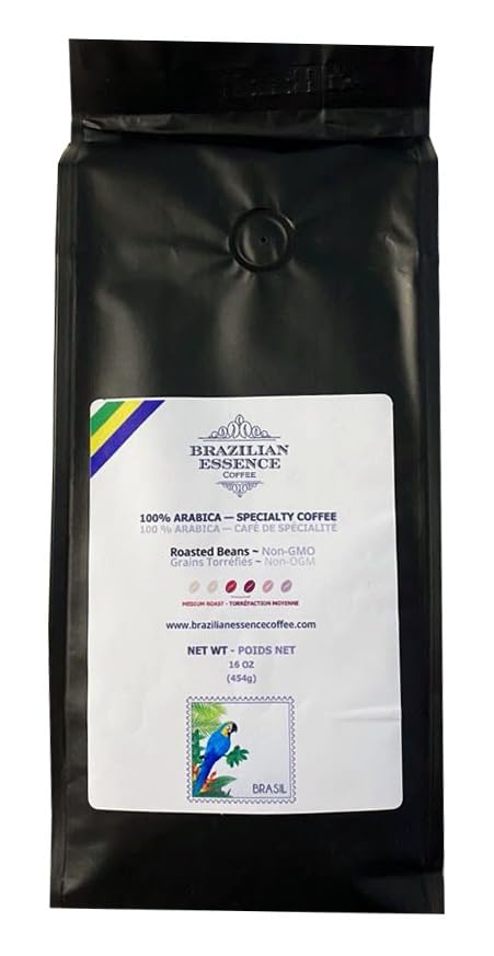 Gourmet BRAZILIAN ESSENCE COFFEE (Light Roast, 16oz) 100% Arabica...