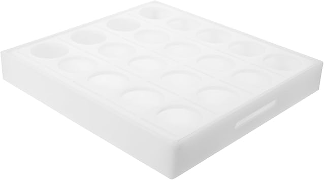 Medication Tray with 20 Slots Round Hole Pill Dispensing Organizer, Portable Medicine Cup Holder for Clinics and Hospitals 41mm Hole