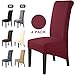 Stuhlhussen 4 Stück Elegante Stuhlbezüge Stretch Stuhlbezug Elastische Spandex XL Stuhlhussen Universal Stretchhusse Abnehmbare Waschbar Stuhlbezug für Hotel ,große Esszimmerstühle(4 Stück,Rotwein)-XL