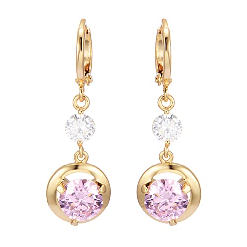 Créoles Feng Shui en or femme : le cadeau idéal en moissanite ronde
