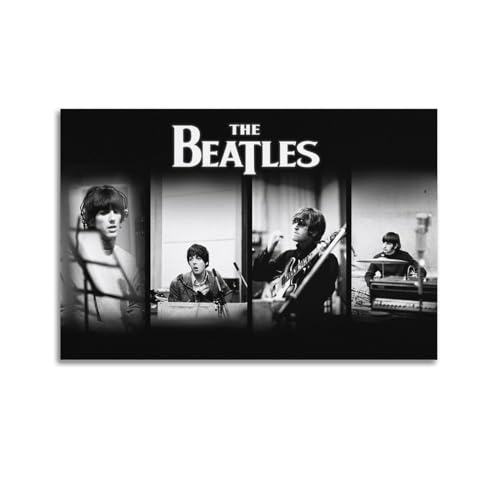 DATOZA Poster décoratif sur toile Greatest Band The Beatles – Impression d’art moderne pour chambre à coucher – 60 x 90 cm - Les Beatles, Paul McCartney, John Lennon, RIngo Starr, George Harrison DATOZA Poster décoratif sur toile Greatest Band The Beatles - Impression d'art moderne pour chambre à coucher - 60 x 90 cm