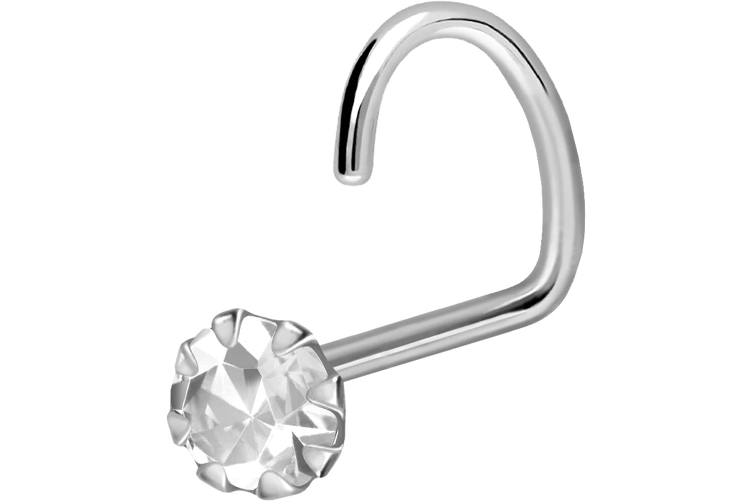 Sterling Silver Rhodium Finish Round Bezel Set Cubic Zirconia Stud Earring Fruug