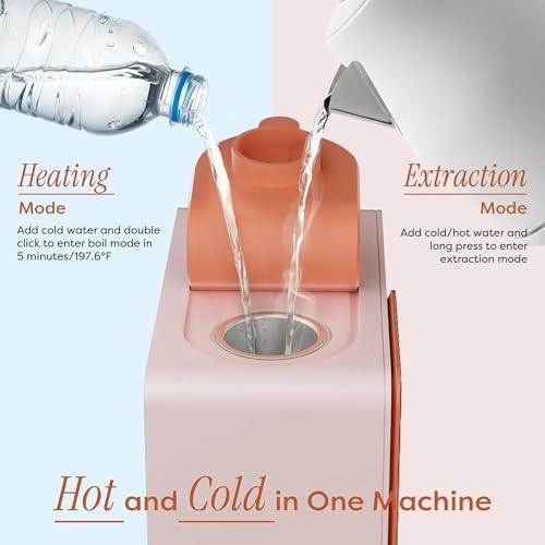 Image of CIARRA Portable Single Serve Coffee Maker for Ground Coffee, Portable Coffee Machine, Pink
