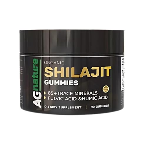 AG nature Shilajit Himalayano Originale 90 Caramelle Gommose- Integratore Alimentare Naturale con +85 Minerali e Acido Fulvico e Umico