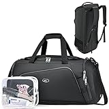 50l gym bag for men and women large waterproof convertible duffle bag backpack and shoulder bag for travel weekender overnight sports carry on travel bag with separate shoe compartment