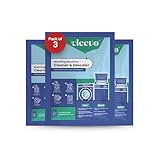 Cleevo Washing Machine Cleaner Powder/Descaler | (Pack of 3) | Descaler for Washing Machine | Tub & Drum Deep Cleaner | Removes Limescale,Odour & Residue | Effective Formula | Front & Top Load Safe
