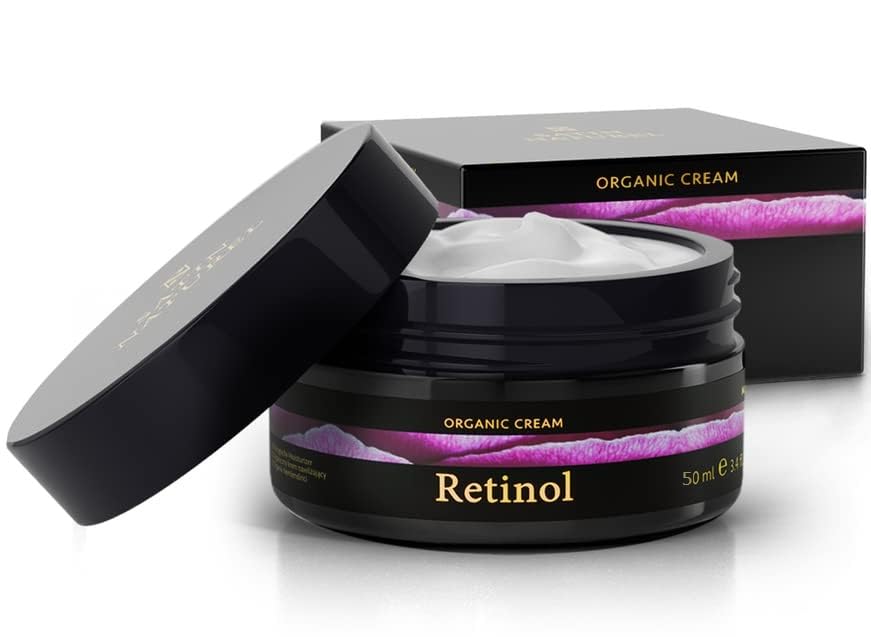 Satin Naturel Retinol Creme 50ml – Bio Aloe Vera & Salicylsäure – 100% Vegan – Anti-Aging & Anti-Pickel Feuchtigkeitscreme für unreine Haut – Premium Gesichtspflege