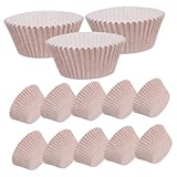 Hemobllo 100 piezas Unidades de Fundas de Papel para Cupcakes y Muffins Resistentes al Aceite para Hornear y Decorar Pasteles Fiestas y Cocina
