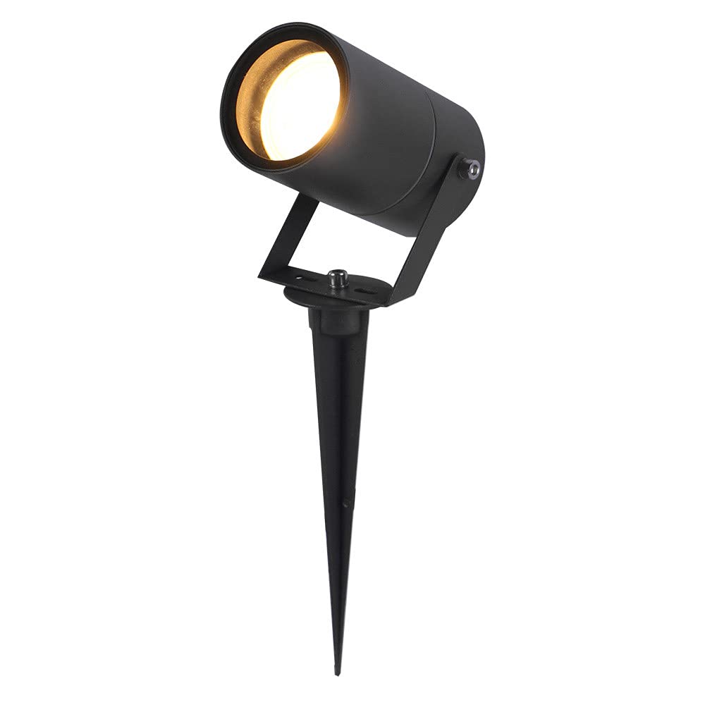 HOFTRONIC Spikey LED Strahler mit Erdspieß – 5 W, 4000 K, Neutralweiß, Schwarz, IP65