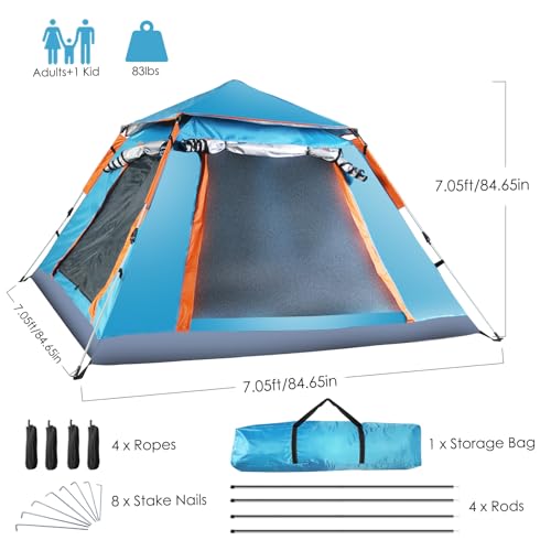 Carpa para camping impermeable para 4-5 personas miniatura 3