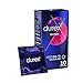 Durex Sync, Preservativi Ritardanti per Lui e con Rilievi e Nervature per Lei, 10 Profilattici con Lubrificante a Lunga Durata