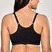 DELIMIRA Women's Front Closure Bras Racerback No Underwire Plus Size Full Coverage Lace Cotton Bra Black 40D