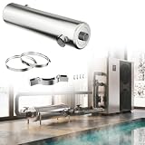 UISEBRT Edelstahl Pool Wärmetauscher 40KW 136000 Btu/h,Energieeffiziente Poolheizung ohne Strom,Gegenstrom-Wärmetauscher für Schwimmbad, SPA, Whirlpool & Solarheizung 12cm x 39cm