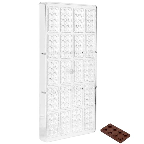 O'Creme Clear Polycarbonate Chocolate Mold (21 Cavities)