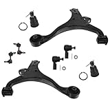 Lower Control Arms Ball Joints Sway Bar End Links Tie Rod Front 8 Piece Kit Set