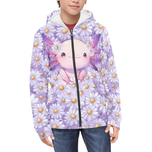 Kids Zipper Hoodies 6-16T Boys Girls Casual Zip Up Pullover Sweatshirt with Pockets Long Sleeve Active Wear Hooded3