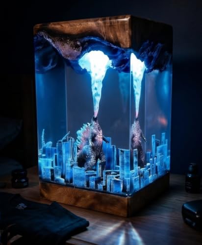 Monster Resin Lamp|Handmade Gift Led sign Decorative Light Shaped Decor Light Shape Indoor Living Room Birthday Party Bedroom Game Room(5x2.6)