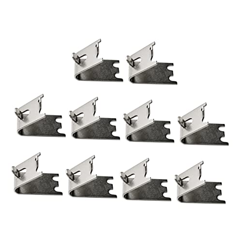 STOBAZA 10 piezas Clips de Soporte para Estante de Frigorífico Inoxidable Resistentes y Duraderos para Rejilla Congelador y Organización de Nevera