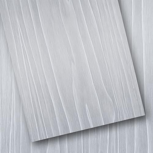 20 Pack Peel and Stick Vinyl Floor Tiles 30 Sq.Ft., 36" x 6" Wood Look Vinyl Planks, Waterproof Self-Adhesive Flooring, DIY Floor Tiles for Kitchen, Living Room, Bedroom, RV, Light Grey by ZRJT - Used condition - Image 2