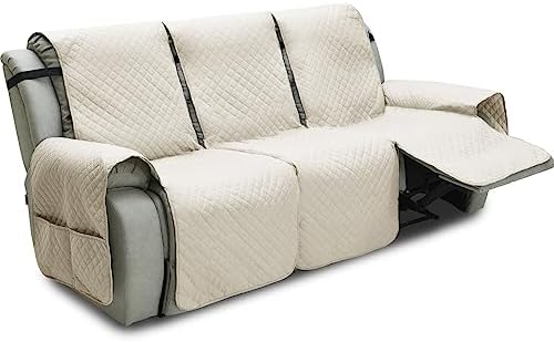 INEARZ Recliner Sofa Covers, Recliner Sofa Covers 2 Seater Waterproof Protector, Recliner Chair Cover For Armchairs With Side Pocket(2 Seater)