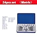 24/40pcs metric and tap and die set, used for manual internal and external thread tapping and repair tool combination(24pcs set Metric)