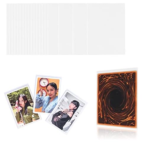 Baskiss 100 Clear Card Sleeves Protector Cover