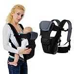 IULONEE 4-in-1 Baby Carrier Ergonomic Toddler Wrap Carrier Front & Back Carry Baby Backpack Toddler Carrying Sling Baby Holder Sling Newborns Hip Seat for Newborns and Older Babies 3.5-20 Kg