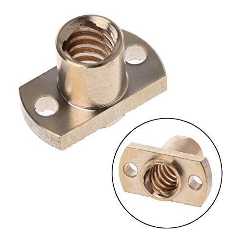 Lysee 3D Printer Parts & Accessories - T8 nut Pitch 2mm Lead 8mm Brass T8x8mm Flange Lead Screw Nut for CNC Parts Drop Shipping Support
