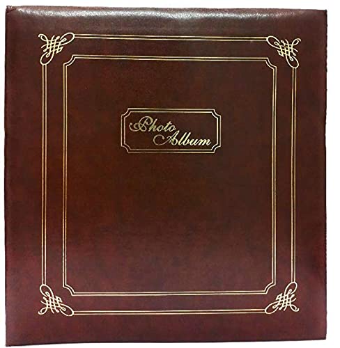 Natraj Original Aadinath Natraj Series 200 Pocket 4 X6 Inch Vinyl Leather Photo Album, Medium Red