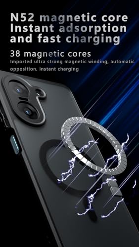 Coque OnePlus Ace 5 Racing aimantée noire anti-choc compatible MagSafe PLF110