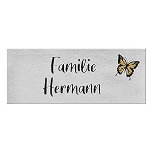 Kultdog Türschild 528 Edelstahl Schmetterling
