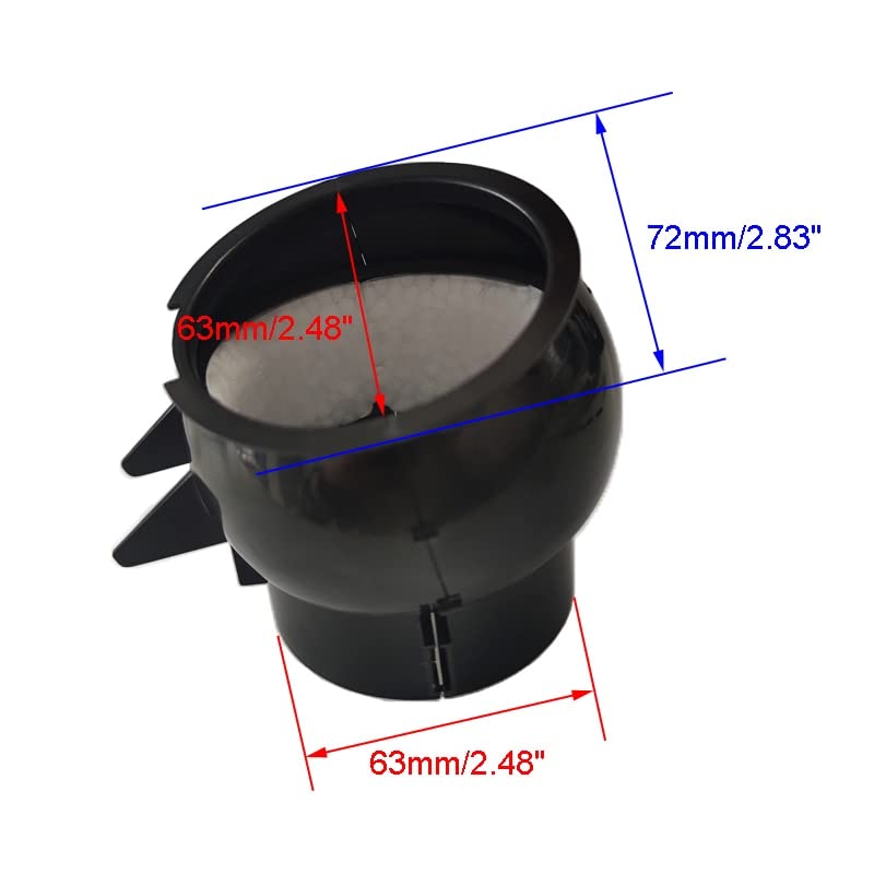 【Części zabawki zdalnego sterowania】 1 sztuk 70mm EDF ciąg dysza sterująca wektorem 360 stopni Vectoring wylewka 63mm wylot powietrza dla RC kanałowy dron odrzutowy model samolotu -Materiały przyjazne