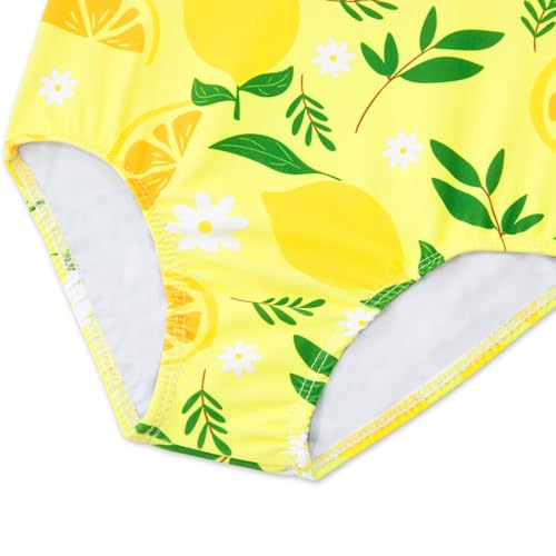 Image of Girls Swimsuit One Piece Bathing Suit with Adjustable Straps Cute Little Kids Swimming Suits Beach Swimwear 4T-12