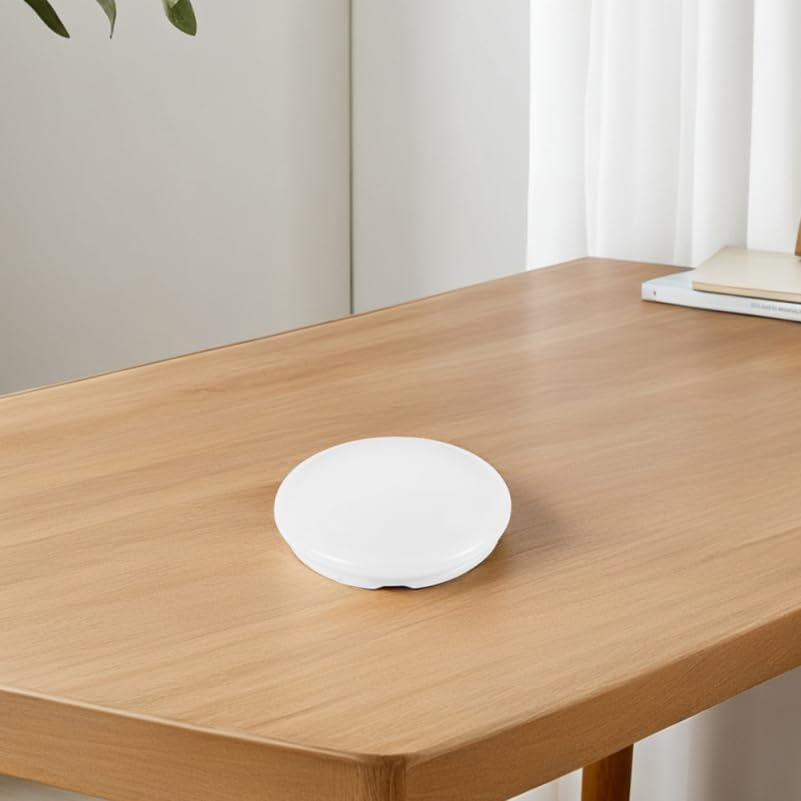 Homoyoyo Round Ceiling Light Cover Replacement PET Plastic Flush Mount Fixture Lampshade Diffuser Anti-Yellowing Soft Lighting Shade for Bedroom Bathroom and Kitchen White