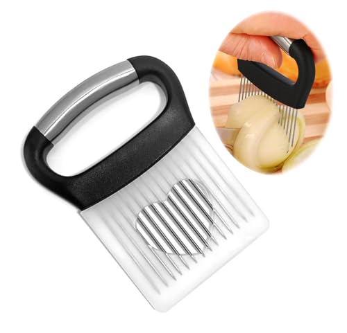 HREDZEO Zwiebelschneider Halter,Zwiebelhalter Zum Schneiden Multifunctional Zwiebel Halter Manuell SicherGemüsezerkleinerer Schnitthilfe für Kartoffeln Fleisch Zwiebeln Gemüse
