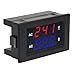 Amp Volt Gauge AC Dual Panel Ampere Meter Digital Voltmeter 0 to 50A for Electrician(Red and Blue)